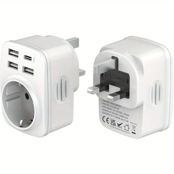 86aa02f359464f4fb204b8974c0d01ec-goods 5 in 1 UK Power Adapter with 3 USB A Ports