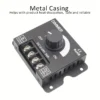 1pc 12V to 24V 30A LED Dimmer Switch Knob with Metal Housing