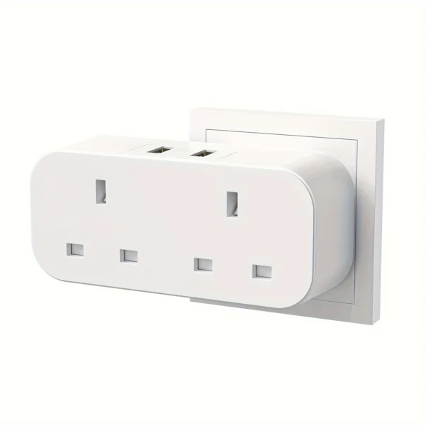 bf186ae8-acce-4bab-9a49-9e63ad7be3ea Double Plug Adapter with 2 USB Ports