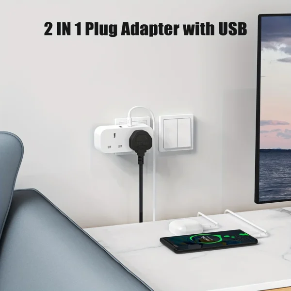 d644f0ed-d8a5-44d2-896e-3cfe12b627a1 Double Plug Adapter with 2 USB Ports