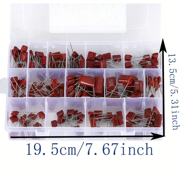 e9f3a2951fb460bcac8fd464938b0708 180PCS Metal Film Capacitors Kit
