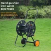 100M Wheeled Metal Hose Reel Cart with Manual Hand Crank for Garden & Car Wash