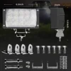 75W Heavy-Duty LED Flood Work Light, 98,000LM for Tractors, Excavators & Off-Road Vehicles