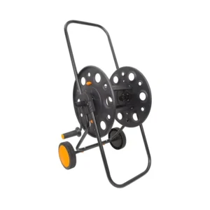 100M Wheeled Metal Hose Reel Cart with Manual Hand Crank for Garden & Car Wash