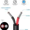 16 AWG Electrical Wire, 6/7/8 Conductor Multi-Core Tinned Copper Cable, Black/White PVC Insulated Flexible Control Wire, 10/20/50m (33ft–165ft)